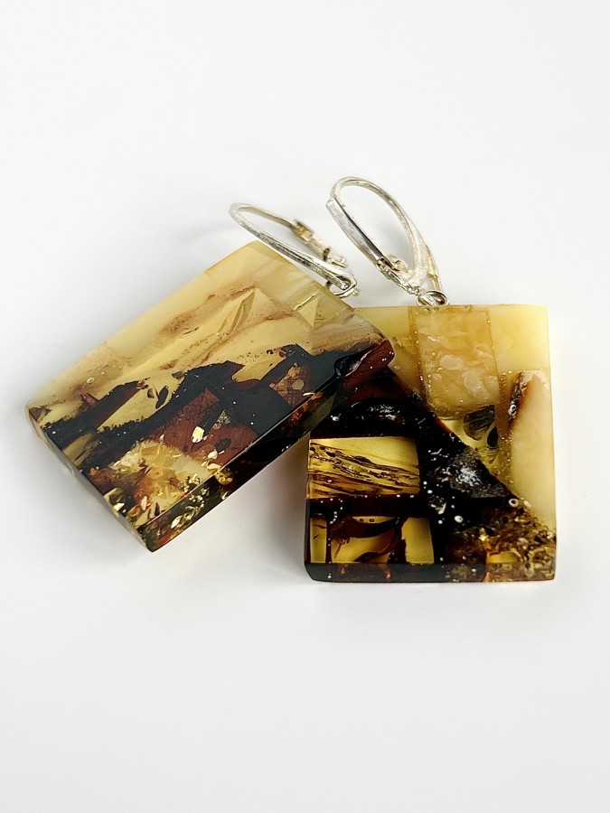 Auskarai - ,,Saulės mozaika"