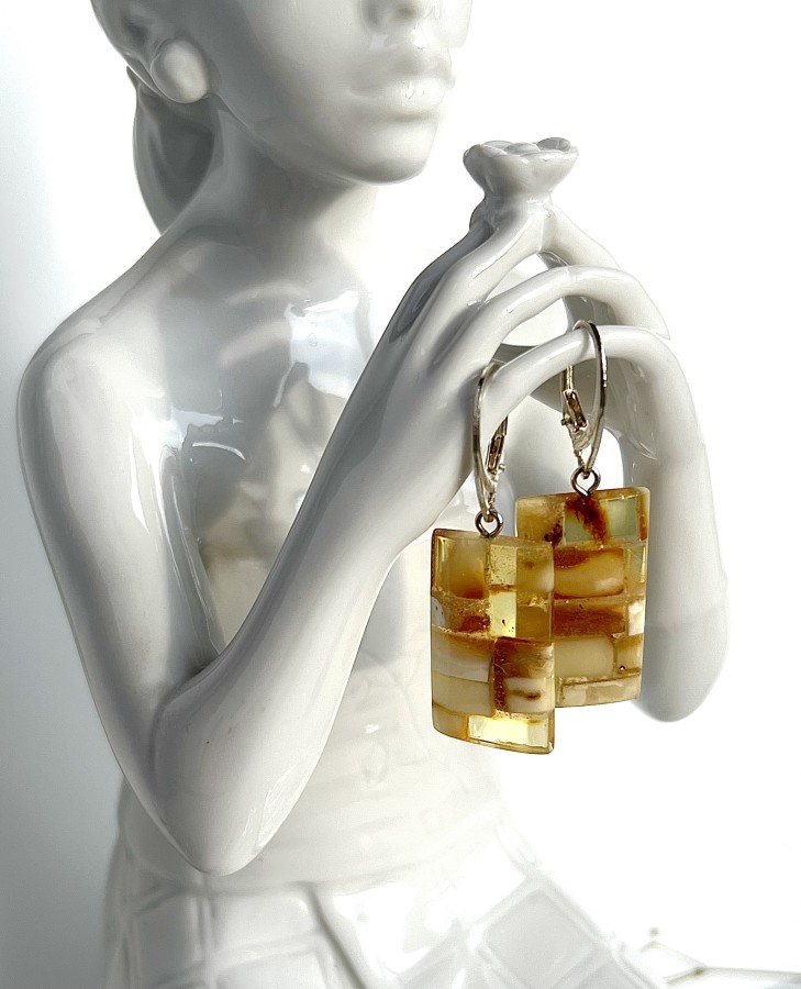 Auskarai - ,,Auksinė mozaika"